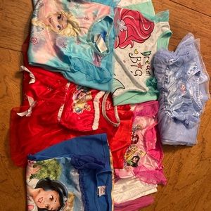 Lot of Disney Princess Nightgowns Size 4T